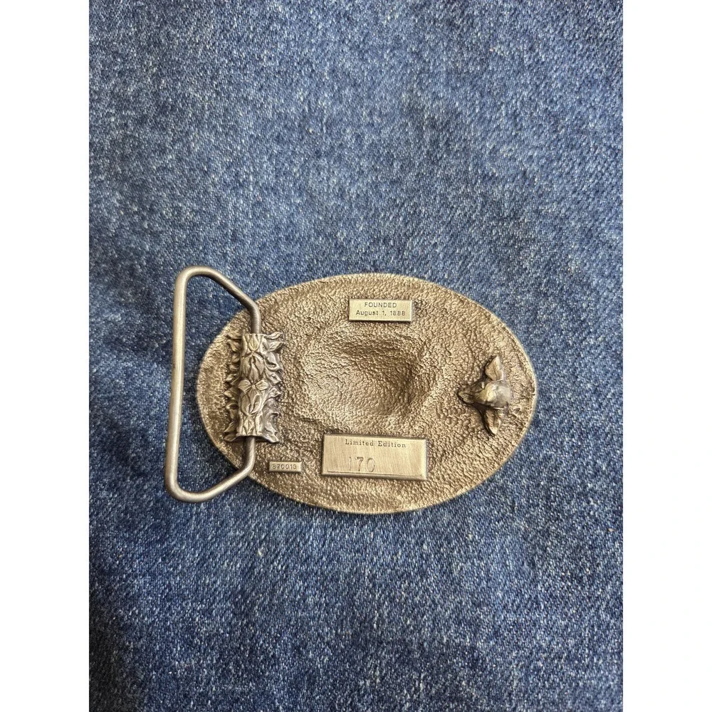 Fillmore CA Centennial 1888-1988 Belt Buckle - Ltd Ed #170 Silver
